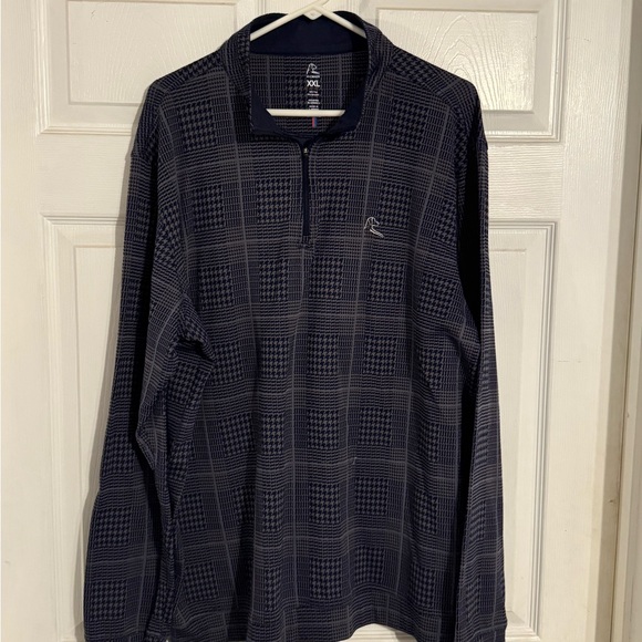 Black and White Quarter-Zip Pullover - Picture 1 of 3